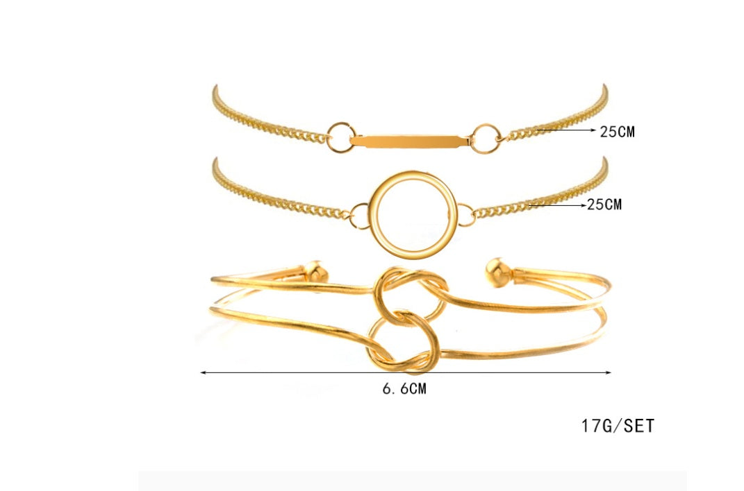 Crystal Wedding Bracelet Sets 4Pcs