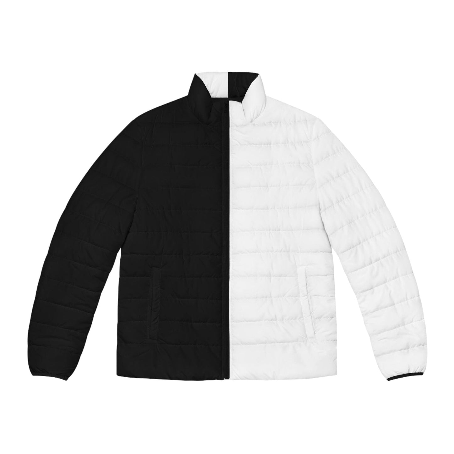 Half Black Half White - Mens Puffer Jacket