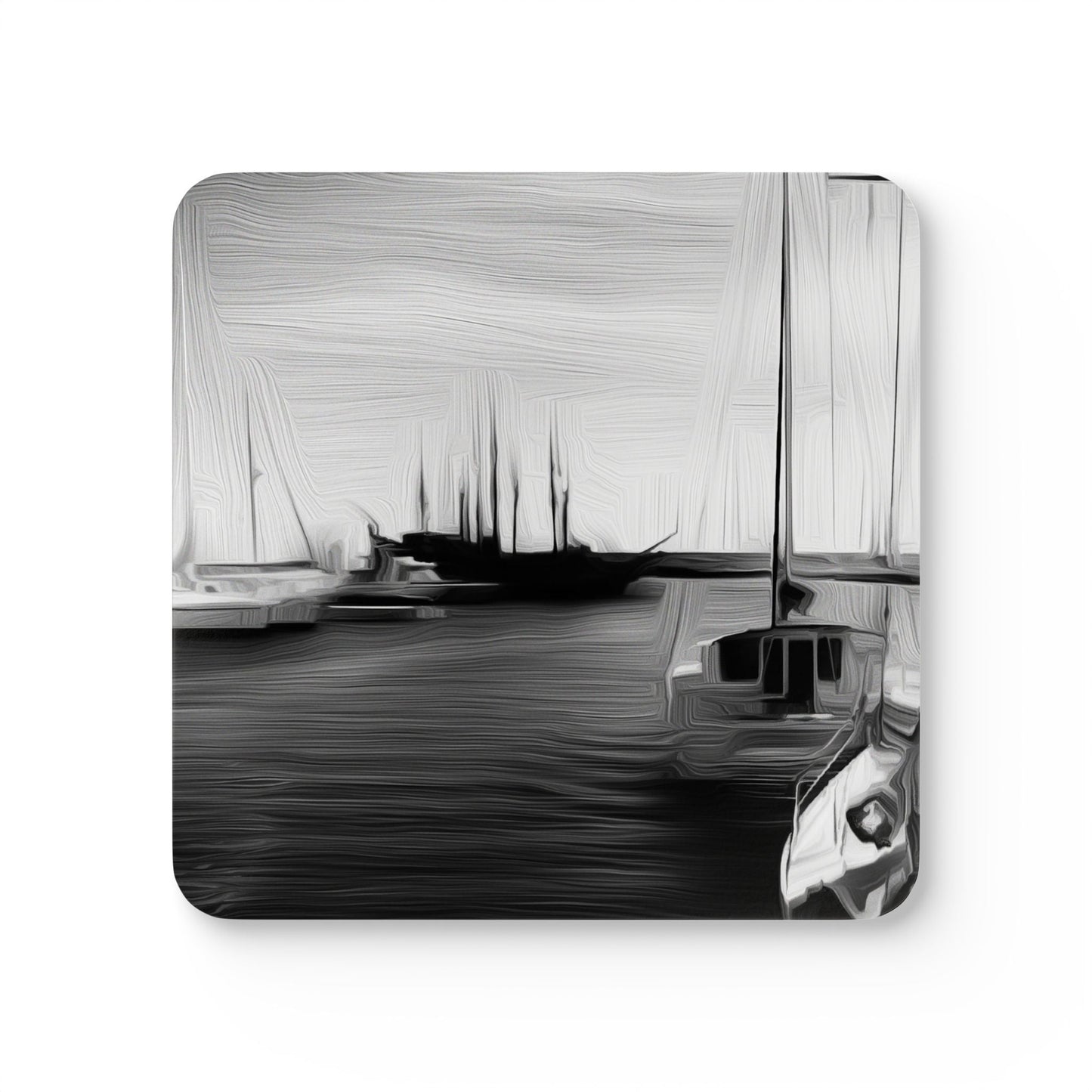 The Sleeping Yachts (at Night) - Coaster Set