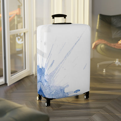 Watercolour Blue Splash – Protective Suitcase Cover
