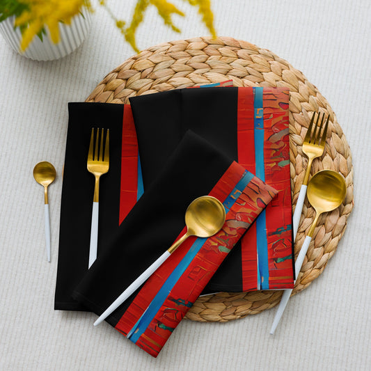 Half Black Half Hónghǎi - Cloth Napkin Set