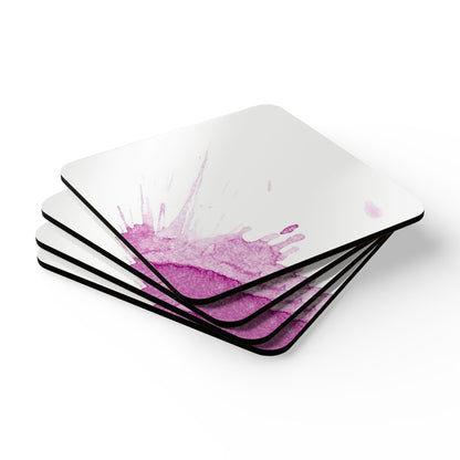 Watercolour Pink Splash - Coaster Set