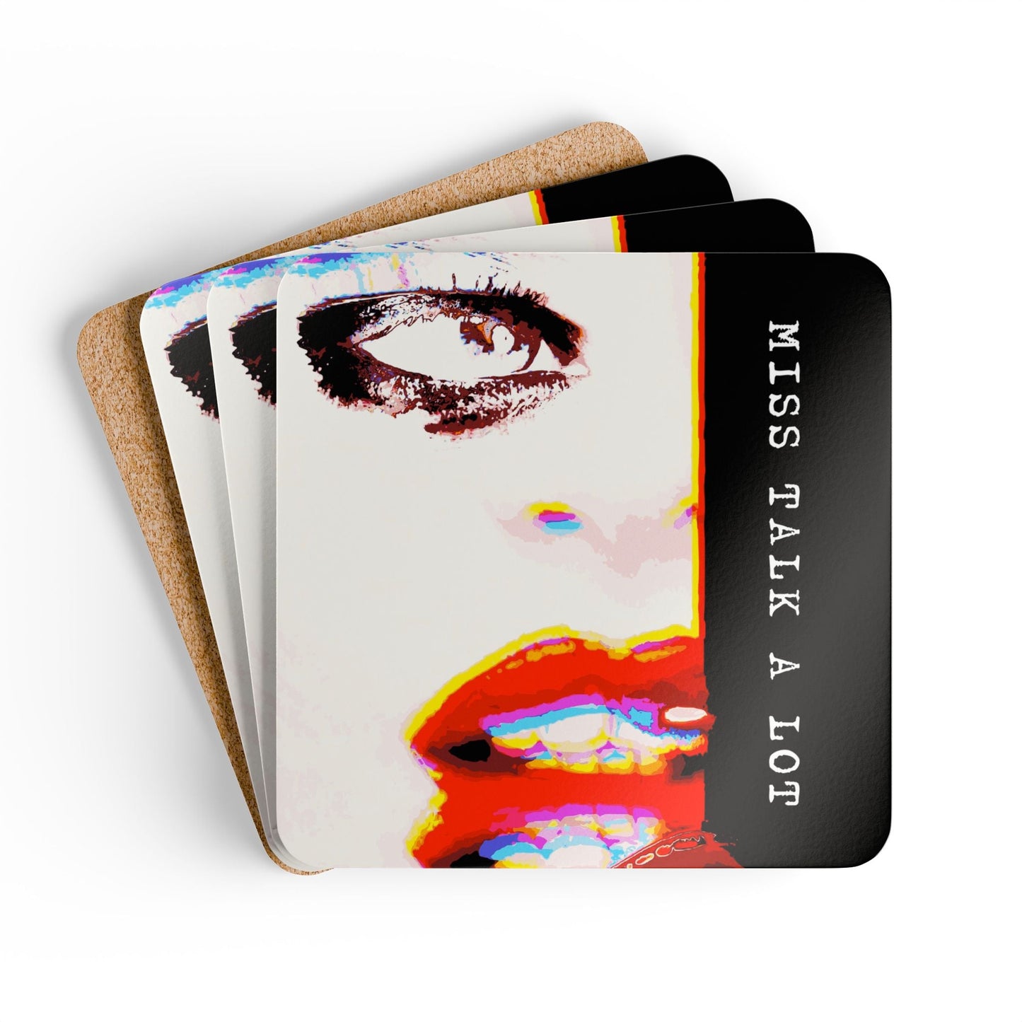 Miss Talk A Lot - Coaster Set - iSAW Company
