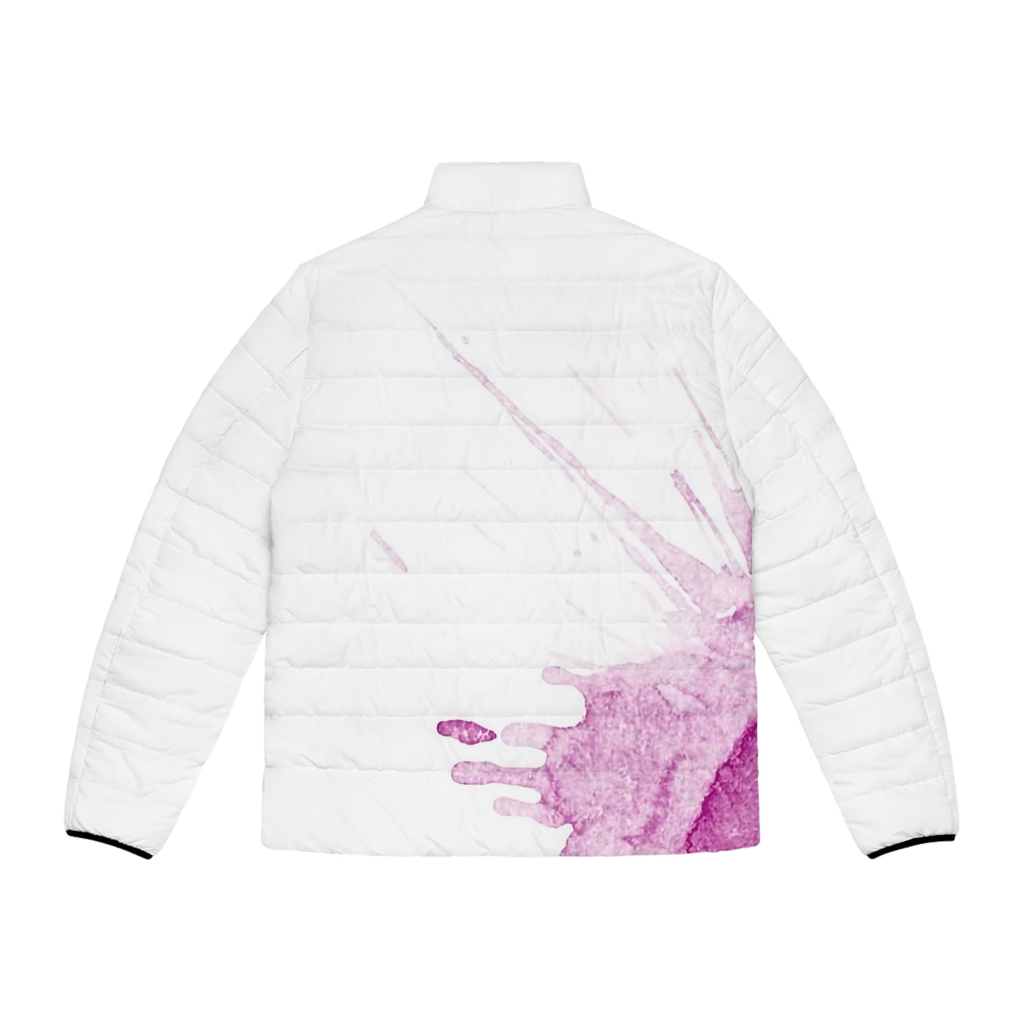 Watercolour Pink Splash - Mens Puffer Jacket