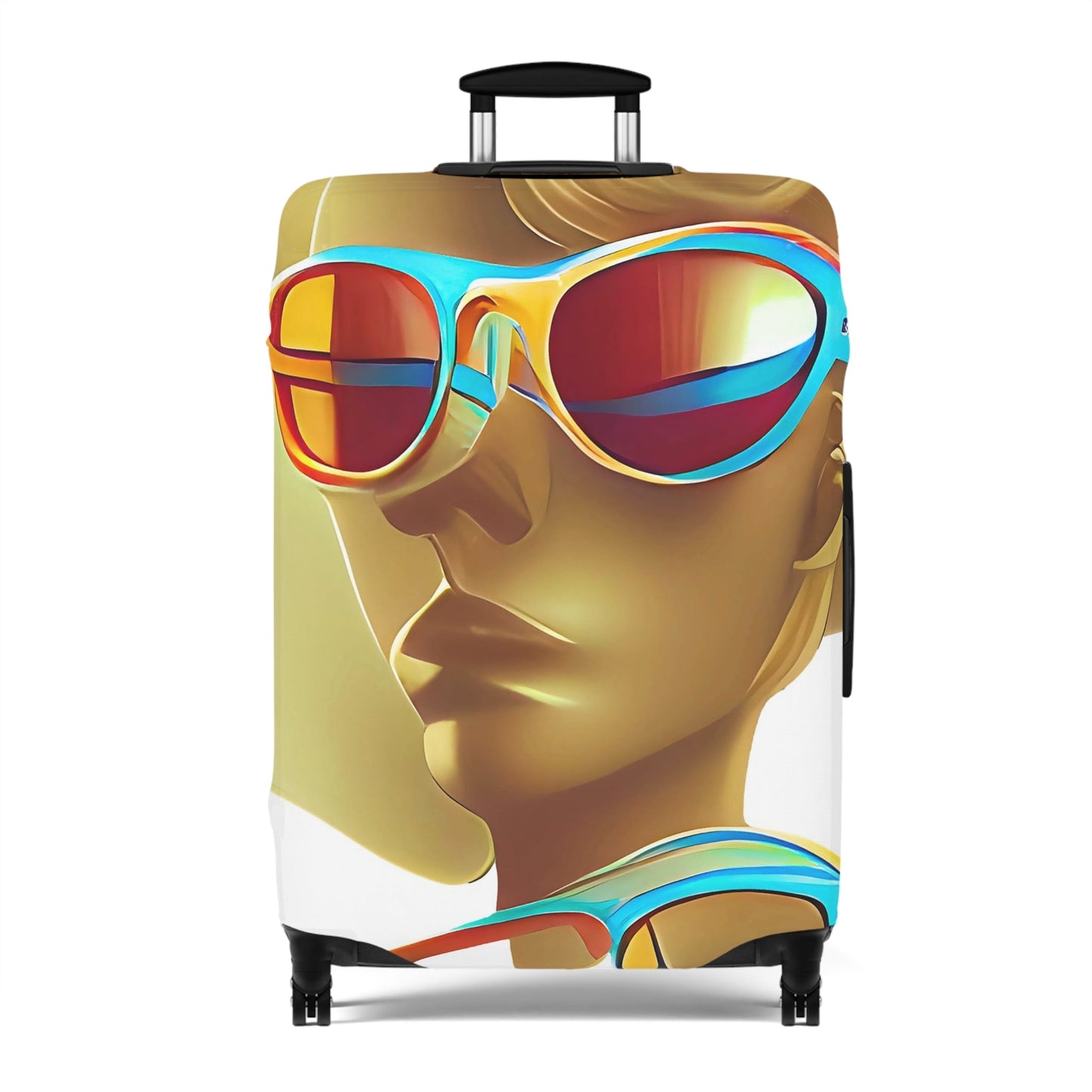 Retro Cool White – Protective Suitcase Cover