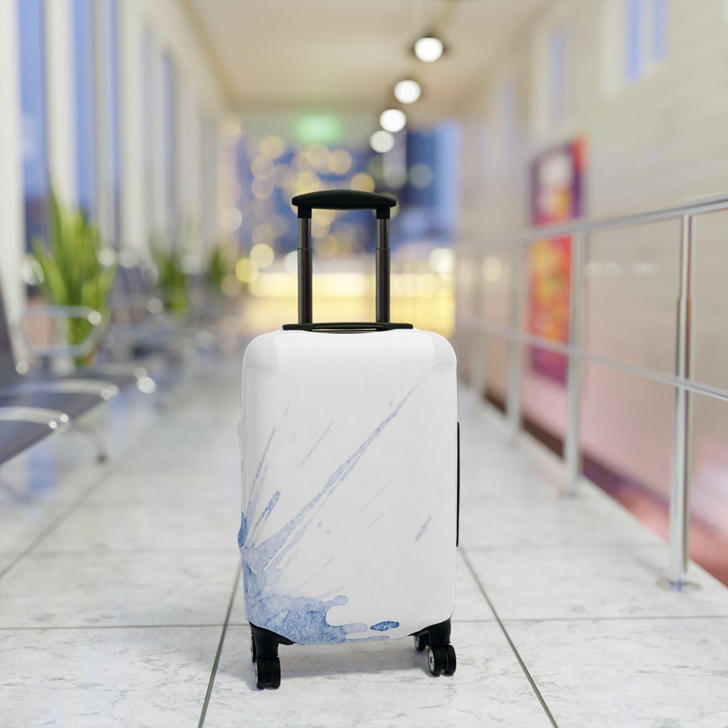 Watercolour Blue Splash – Protective Suitcase Cover