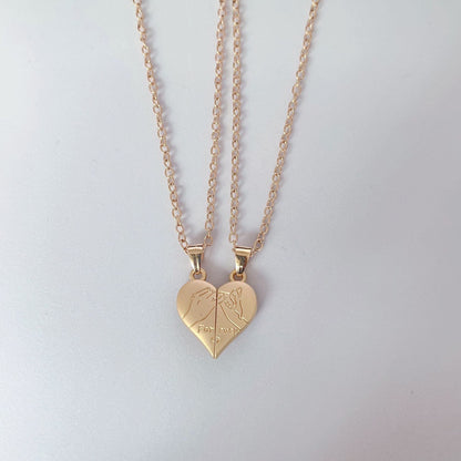 Heart Shaped Magnetic Couple Necklace