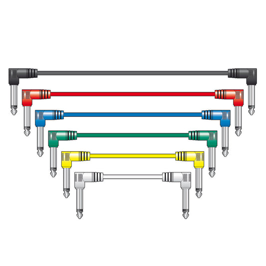 Citronic 6.3mm Mono Jack Patch Leads 6 Pack
