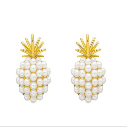 Pineapple & Starfish Pearl Earrings