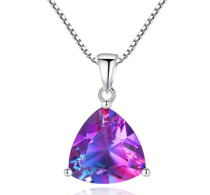 Purple Crystal Pendant Necklace
