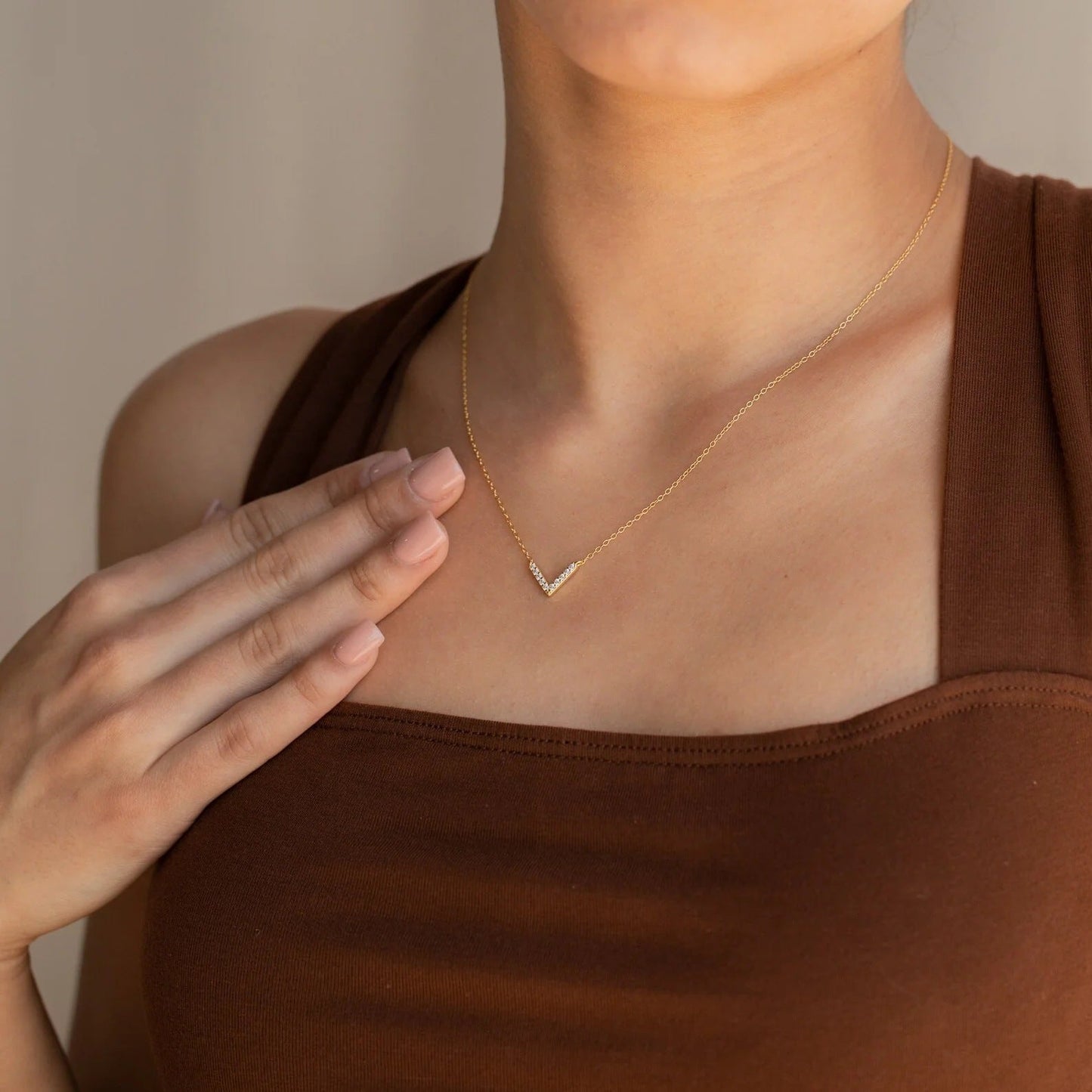 V-Shaped Stainless Steel Necklace