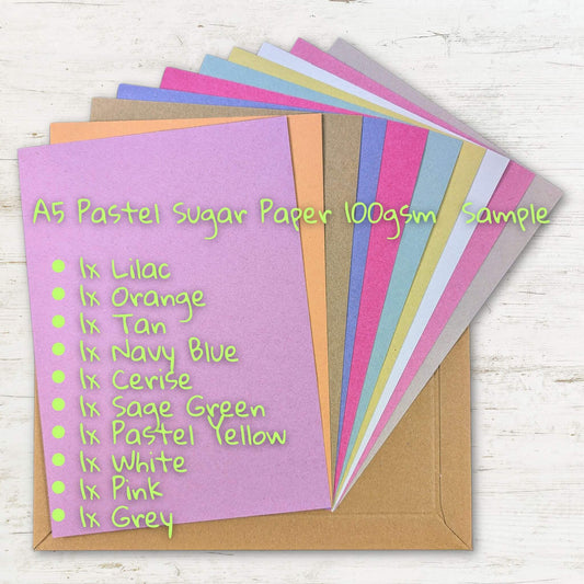 Pastel Assorted Sugar Paper Sample Pack