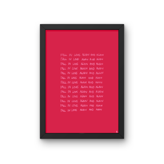 Fall In Love | Romantic Red Charli XCX Music Print