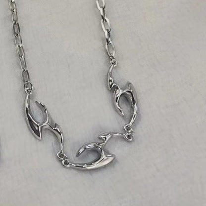 New Irregular Shaped Metal Necklace