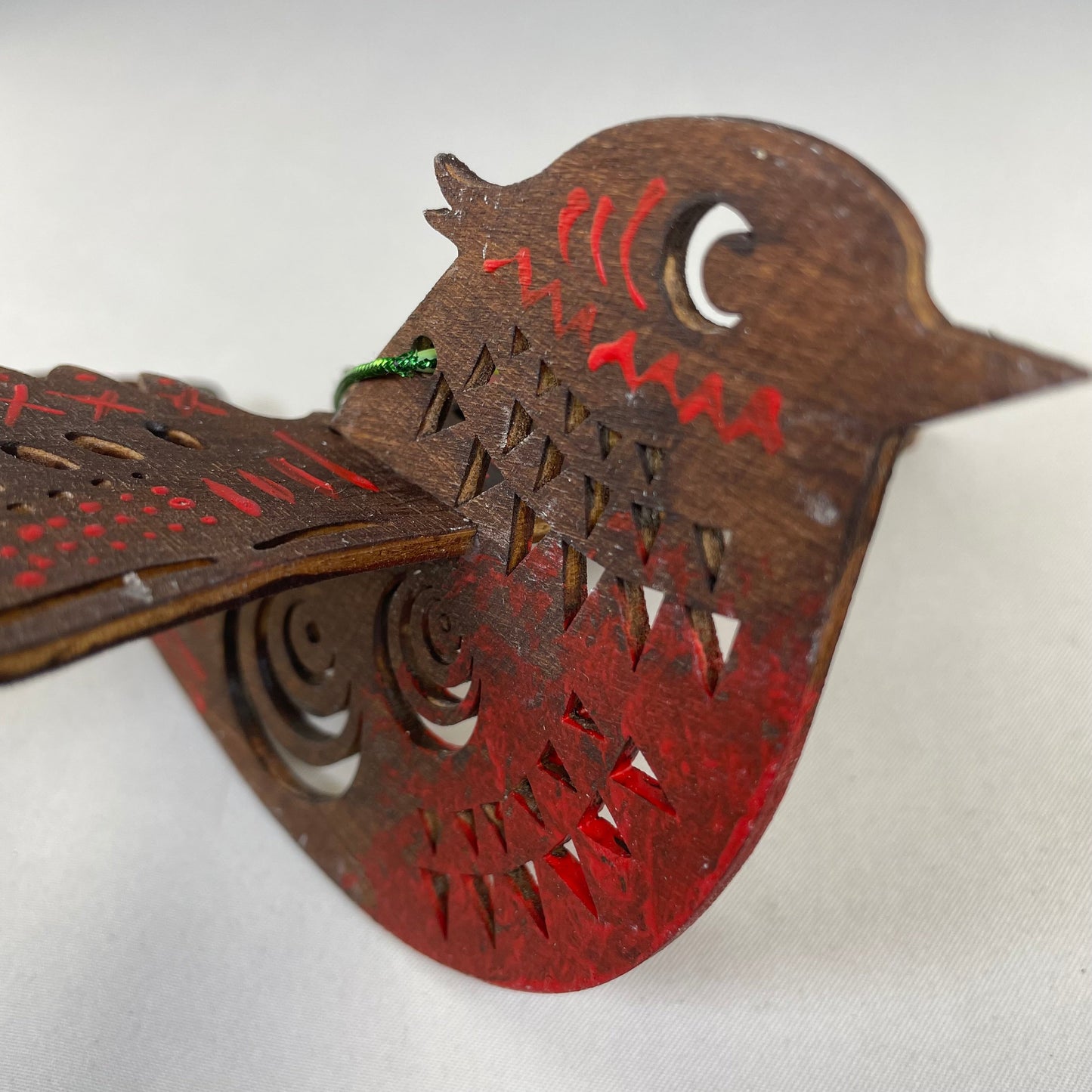 Christmas Bird Bauble - Handmade Ornament