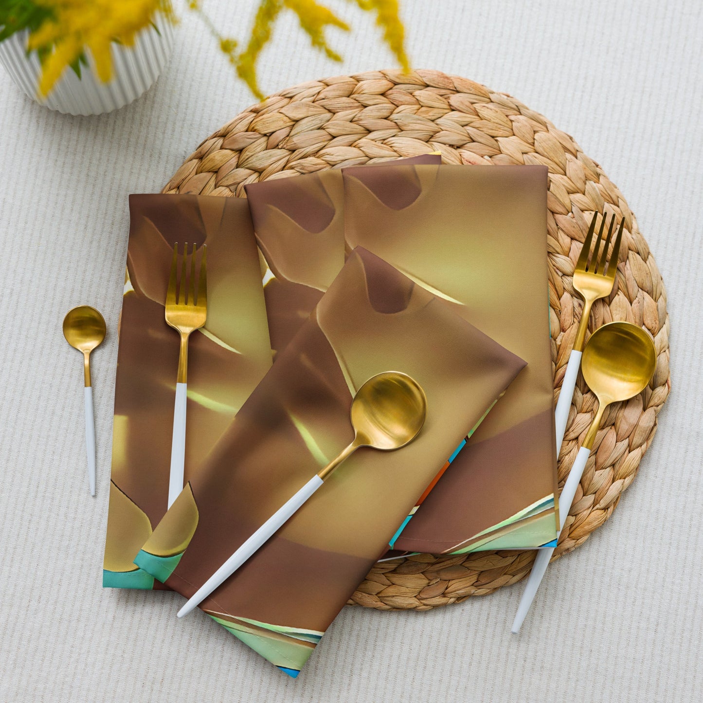 Retro Cool Blue - Cloth Napkin Set