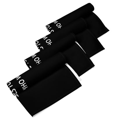 The Best Food Comes To Those Who Wait - Black Napkin Set