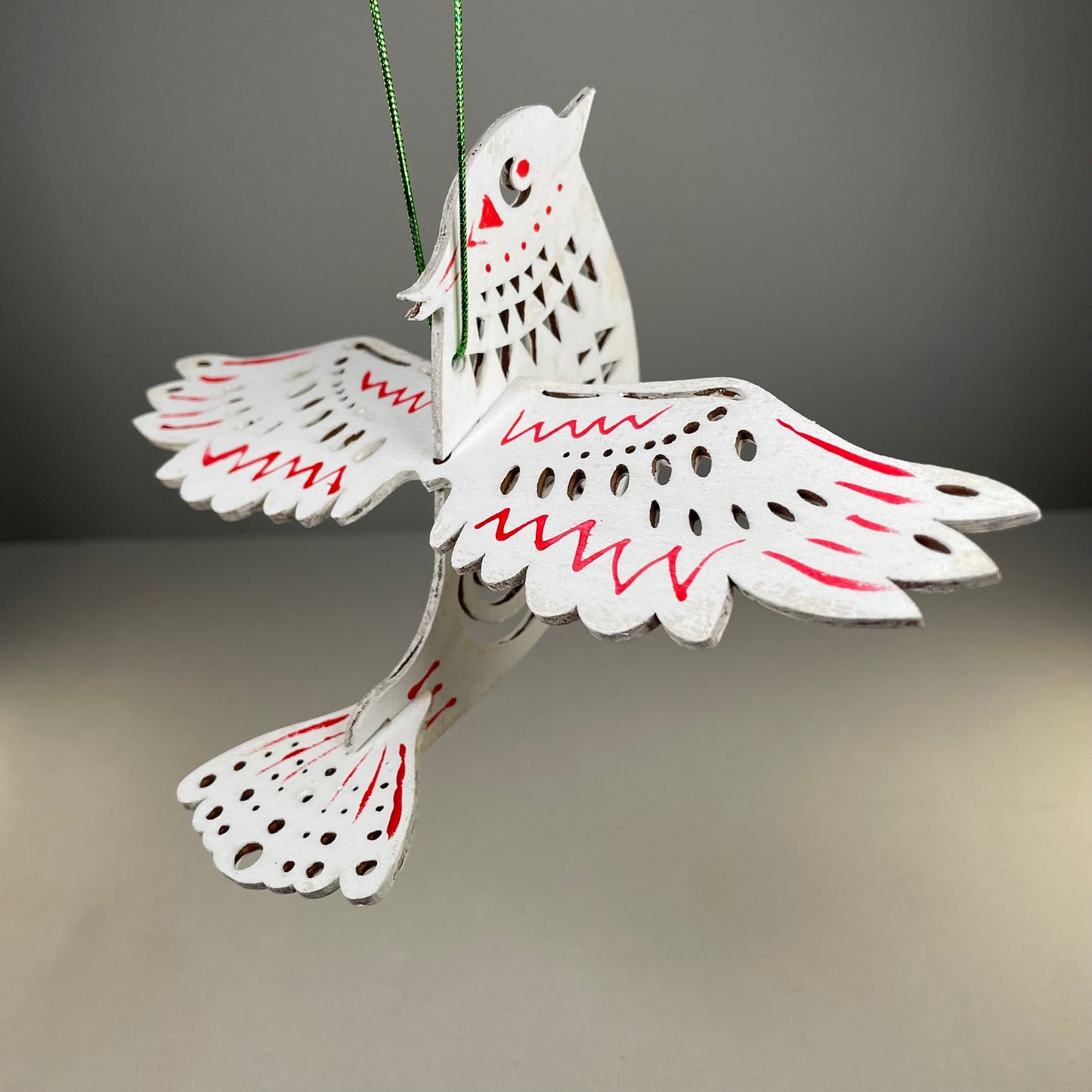 Christmas Bird Bauble - Handmade Ornament