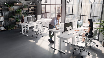 Smart Electric Height Adjustable Desk White (Glass Top) – Purus Life