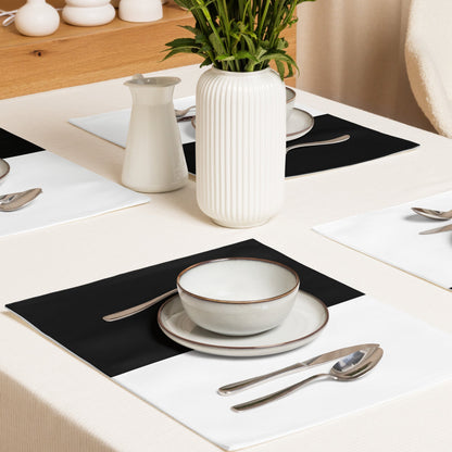 Half Black Half White - Placemat Set