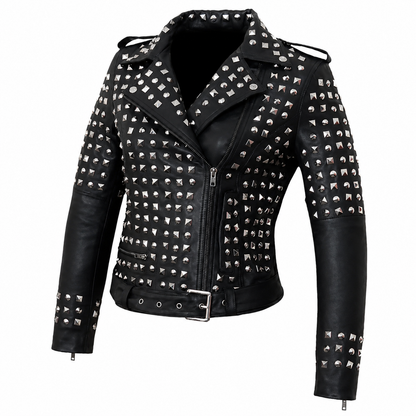 Women’s Studded Leather Jacket