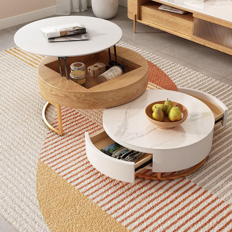 Amanda Living Room Set, Amanda Coffee Table, Light Oak