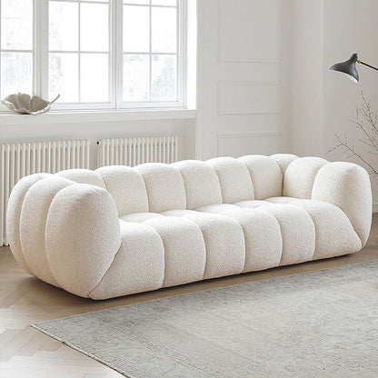 Randee BoBo Three Seater Sofa, White Boucle