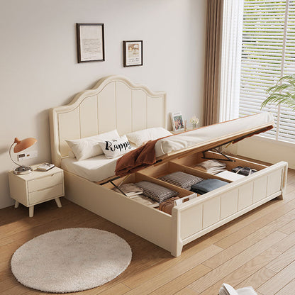 Agnes King Size / Super King Size Bed With Storage, Cream