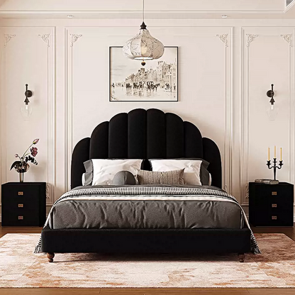 Cassian Small Double Bed, King Size Bed, Flannelette