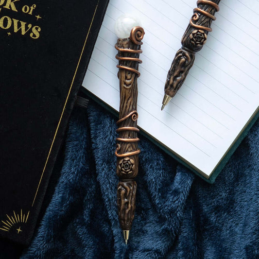Gothic Gifts Energy Clearing Aura Quartz Crystal Wand Pen