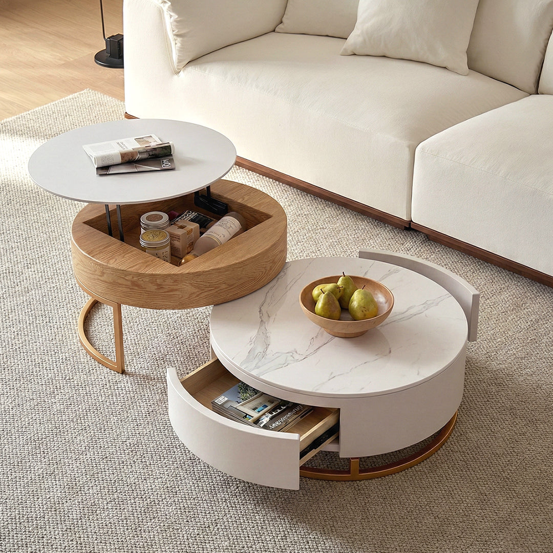 Amanda Living Room Set, Amanda Coffee Table, Light Oak