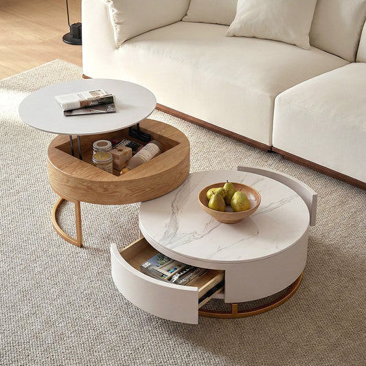 Amanda Living Room Set, Amanda Coffee Table, Light Oak