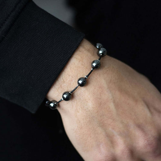 Gothic Gifts Healing Hematite String Bracelet