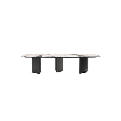 Nala Dining Table With Black Legs, Sintered Stone