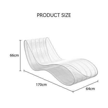 Oceana Sunbathing Bed, Sun Garden Lounger, White