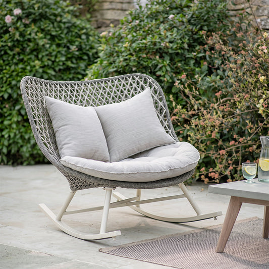 Temescal Rattan Garden Rocking Chair, Indoor/ Outdoor Furniture