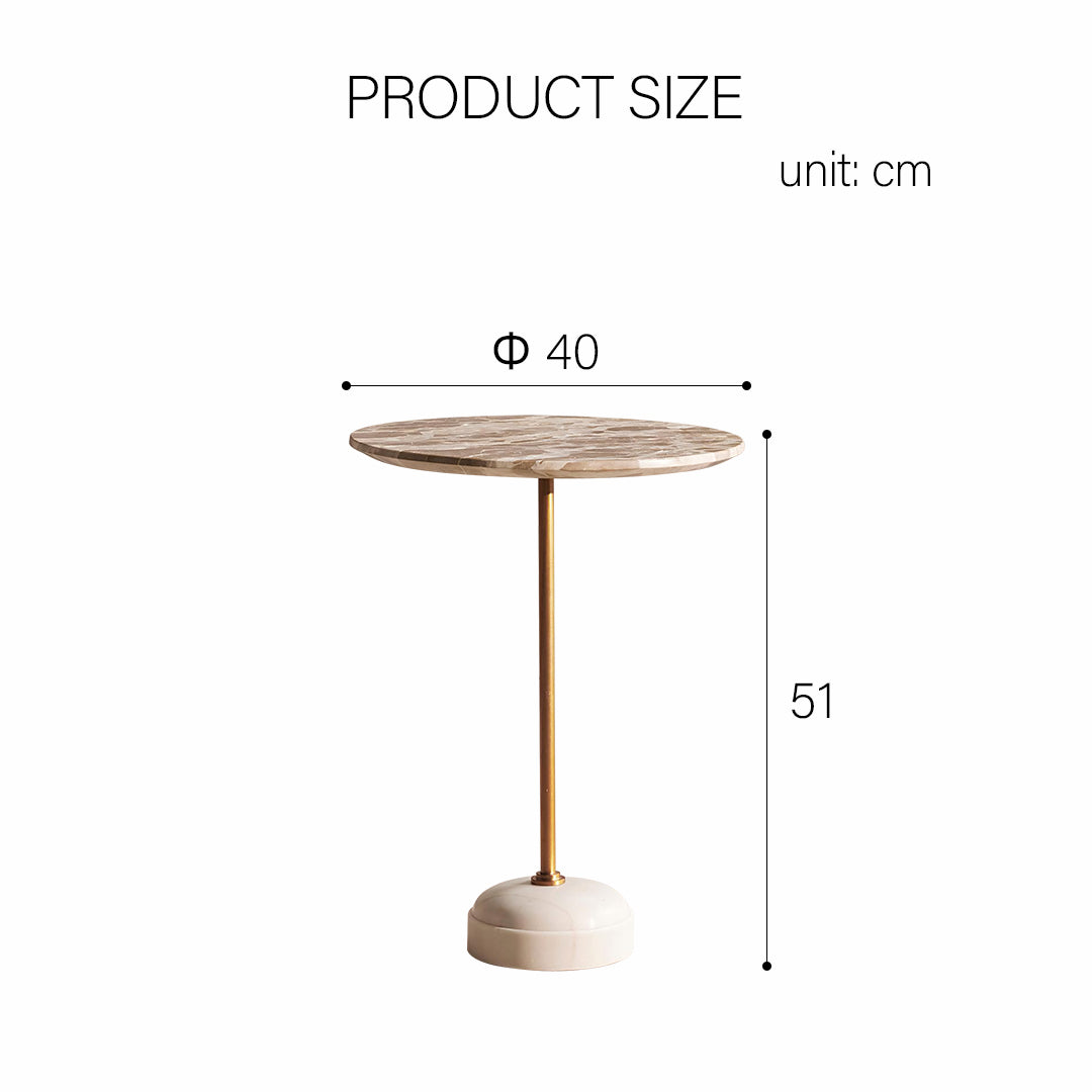 Cameron Side Table, Marble