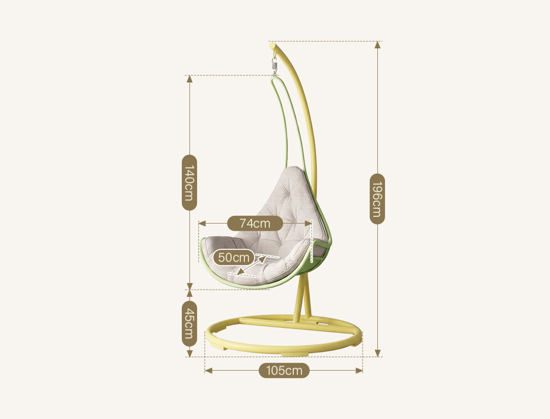 Aravali Rattan Hanging Chair with Stand, Indoor/ Outdoor Furniture