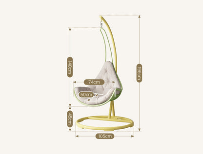 Aravali Rattan Hanging Chair with Stand, Indoor/ Outdoor Furniture