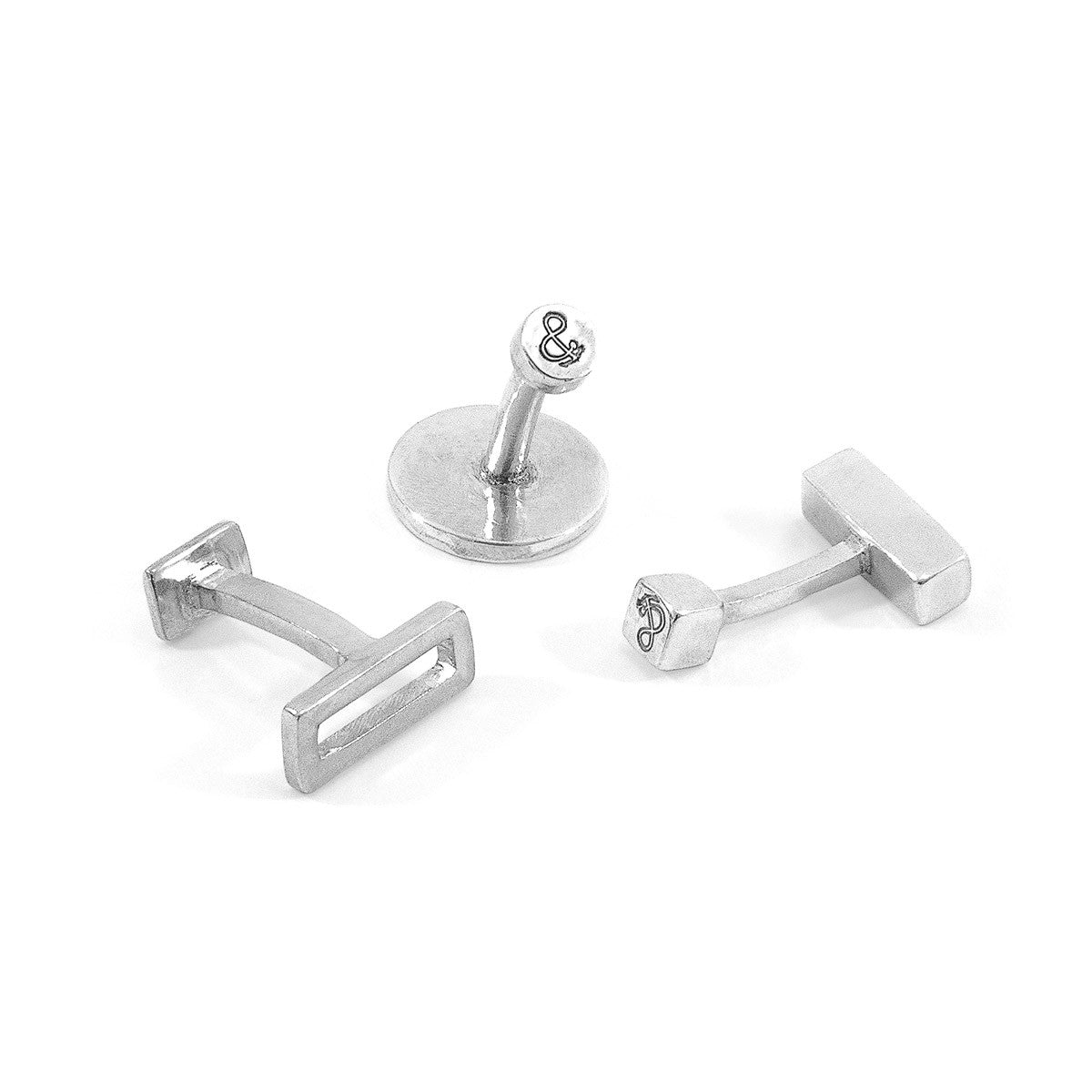 Faris Square Silver Cufflinks