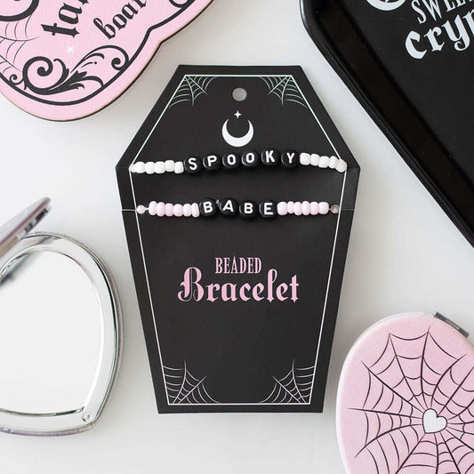 Gothic Gifts Spooky Babe Beaded Bracelet Set