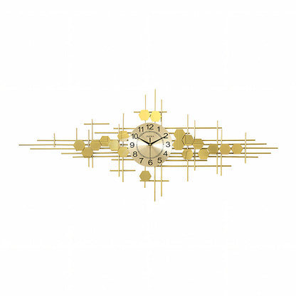 Clark Art Deco Wall Clock, Silent Clock, Gold