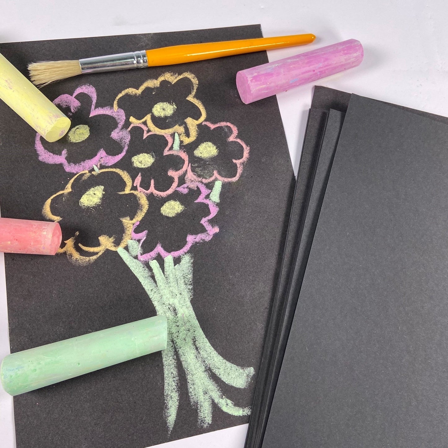 Recycled Black Sugar Paper A1 - 100gsm Craft Paper for Art, Drawing, and School Projects