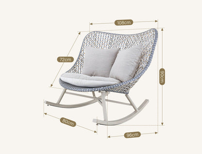 Temescal Rattan Garden Rocking Chair, Indoor/ Outdoor Furniture
