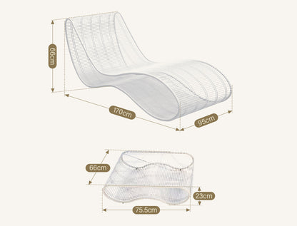 Oceana Sunbathing Bed, Sun Garden Lounger, Sun Chair Lounger, Outdoor Furniture