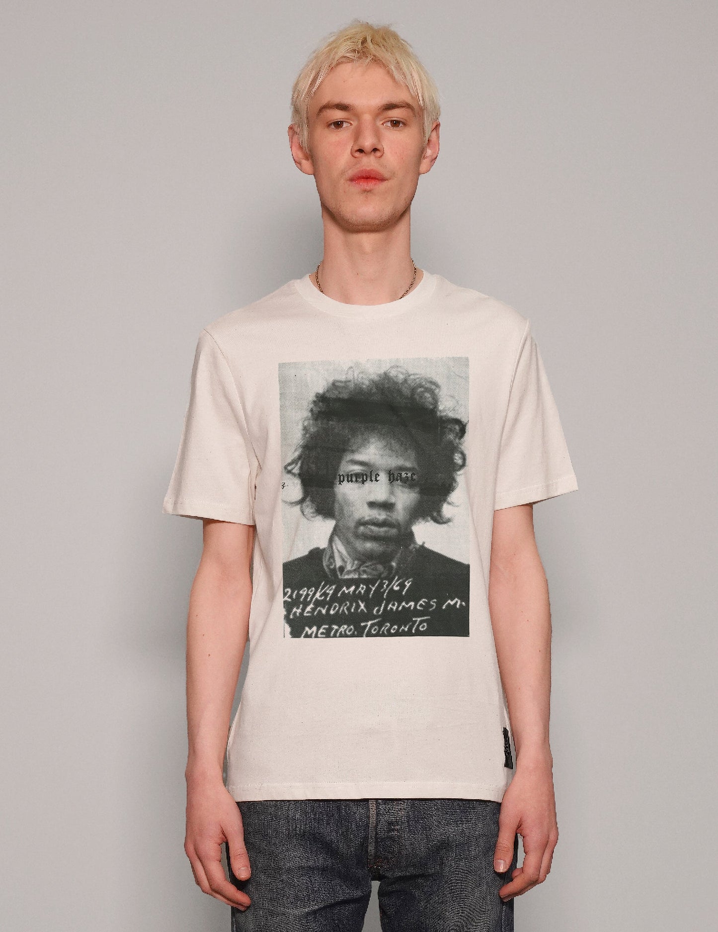 'Purple Haze' T-Shirt in Ecru