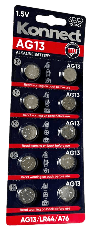 Konnect 10 Pack Alkaline Batteries LongLasting Power for Electronics