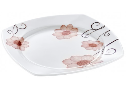 Chic Modern Melamine Square Dinner Plate 24 cm
