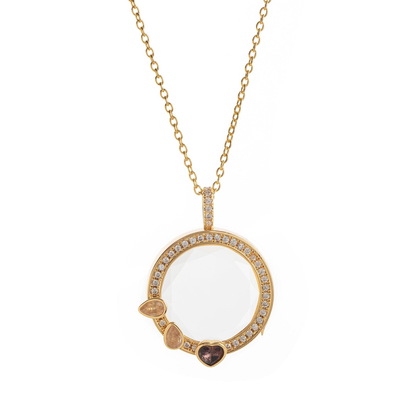 Retro Personalized Glass Charm Locket Box Necklace