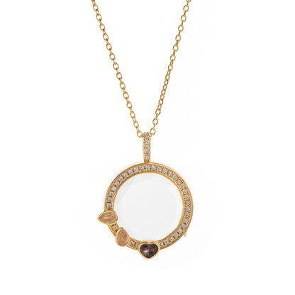 Retro Personalized Glass Charm Locket Box Necklace